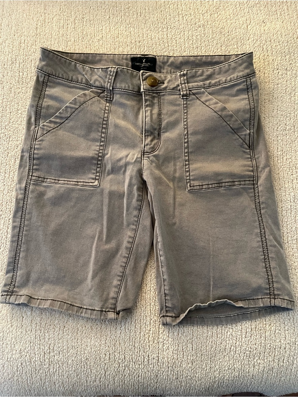 American Eagle Gray Utility Shorts Bermudas